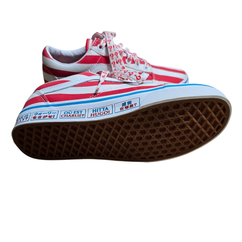 Vans Old Skool Where's Waldo Limited Edition Sneakers, Red/White, W Sz 7.5 M 6 - Picture 11 of 12